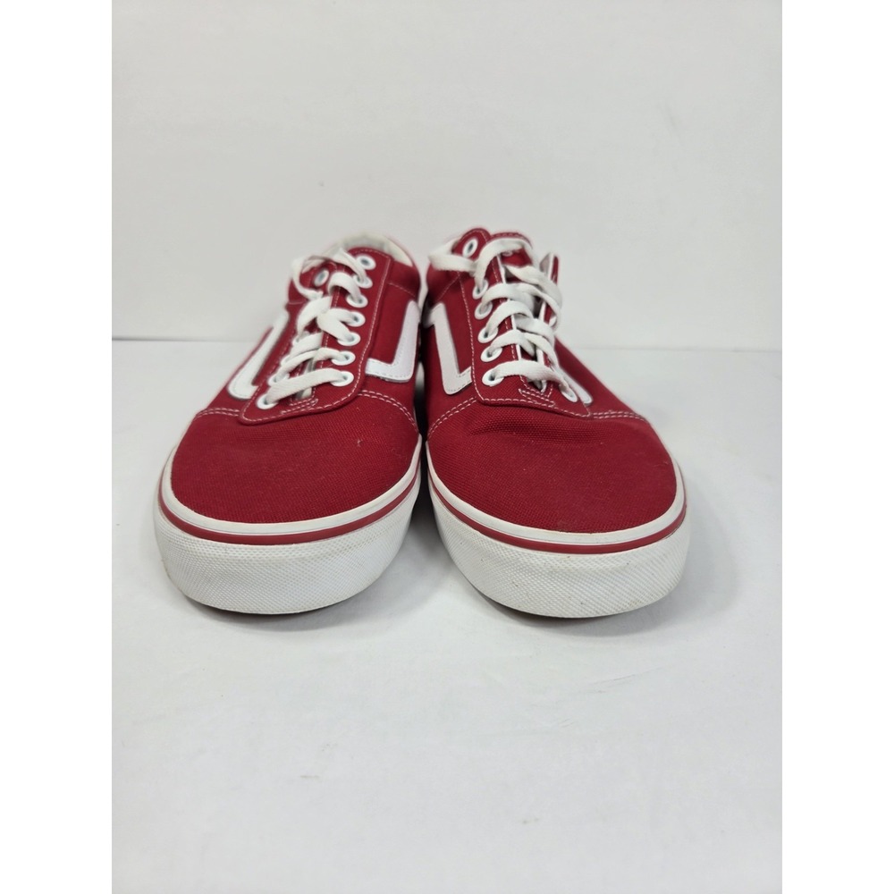 Vtg Y2k VANS Old Skool Red/White Low Top Lace-Up Casual Solid Sneakers Men 10 - Picture 3 of 9